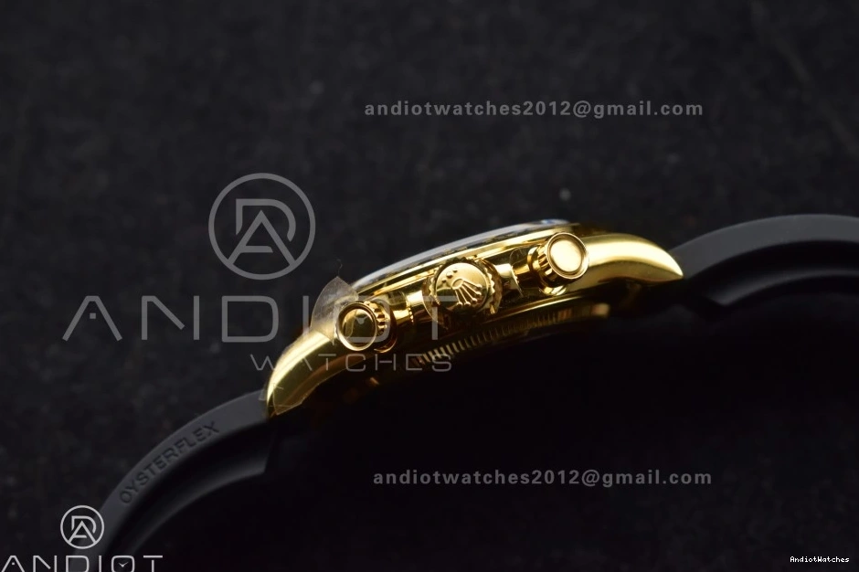 (Weighted) Oysterflex Sophisticated Edition Daytona on QF 126518 YG V6 Black Strap Best 807 Dial SH4131 1:1 1108